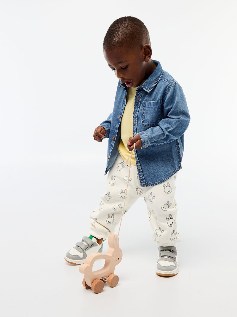 Camisa de ganga regular fit Azul - Kiabi