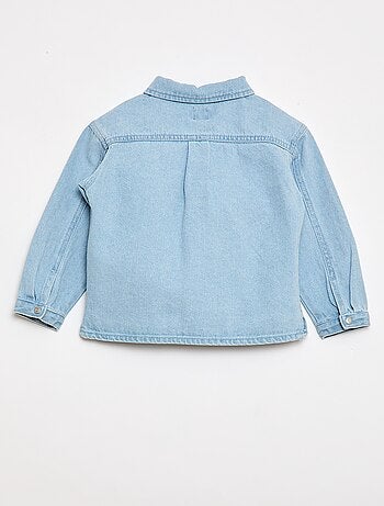 Camisa de ganga regular fit em algodão