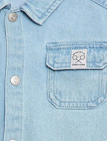 Camisa de ganga regular fit em algodão