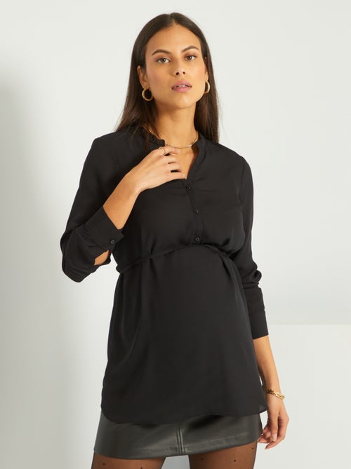 Camisa de grávida com atilhos para apertar - Kiabi