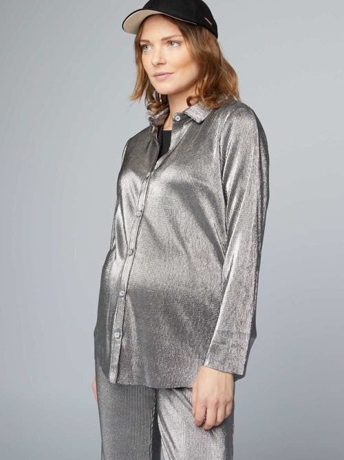Camisa de grávida em malha plissada - Kiabi
