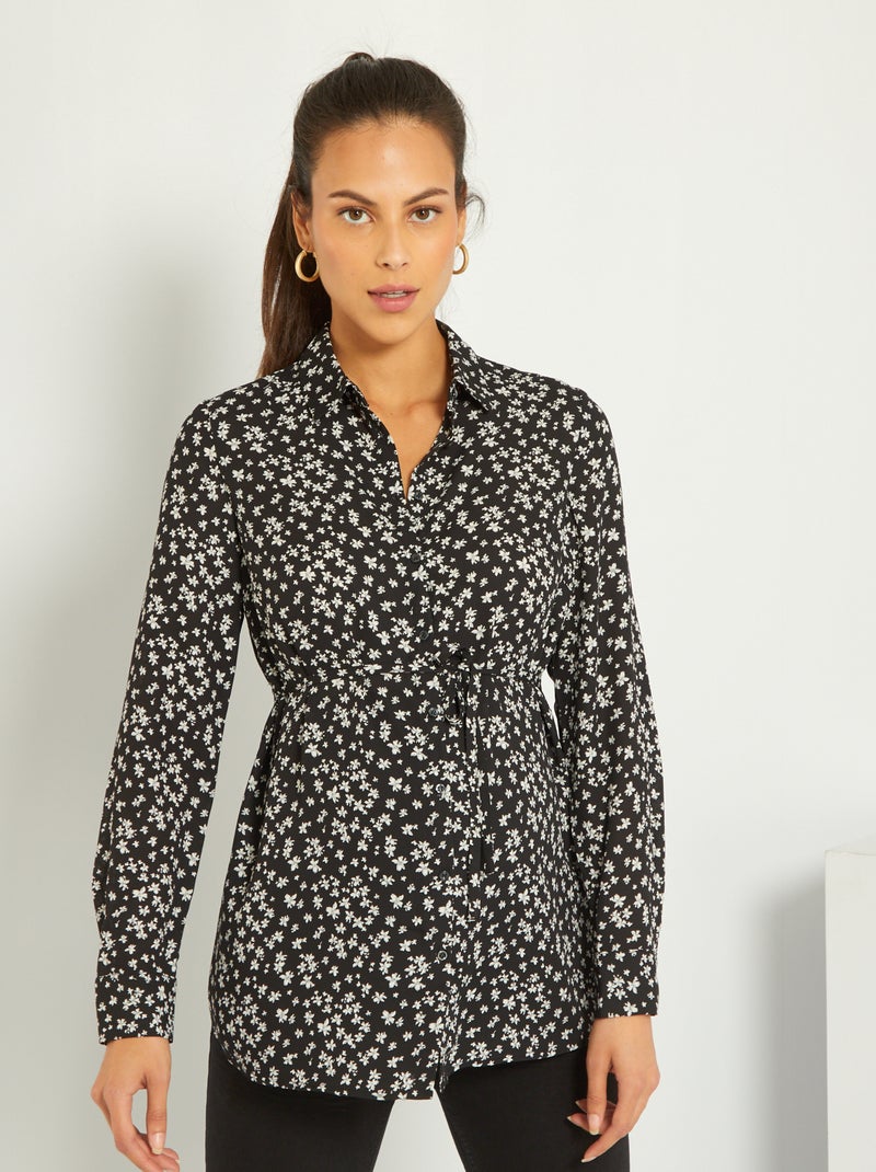 Camisa de grávida estampada PRETO - Kiabi