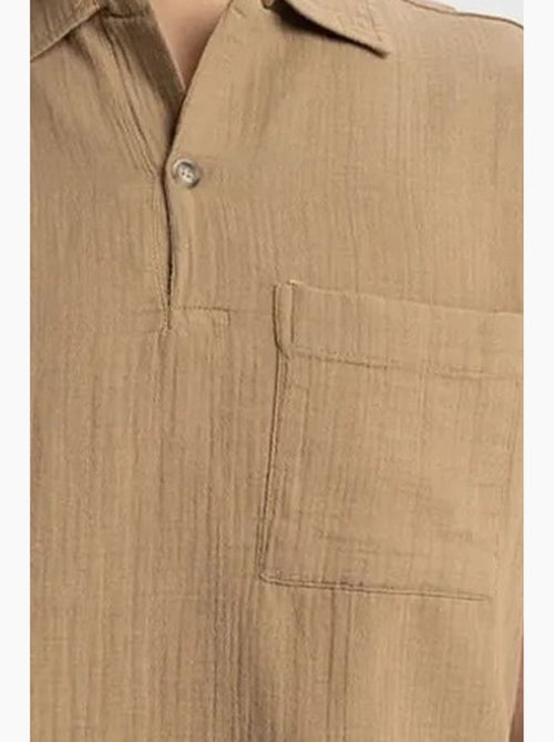 Camisa de homem em algodão de manga curta de corte descontraído giesto - Kiabi
