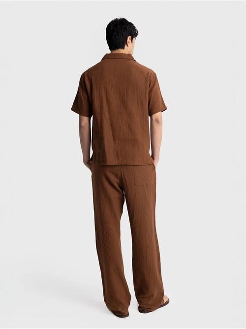 Camisa de homem em algodão de manga curta de corte descontraído giesto - Kiabi