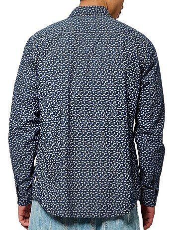 Camisa de homem kaporal bayun azul-marinho