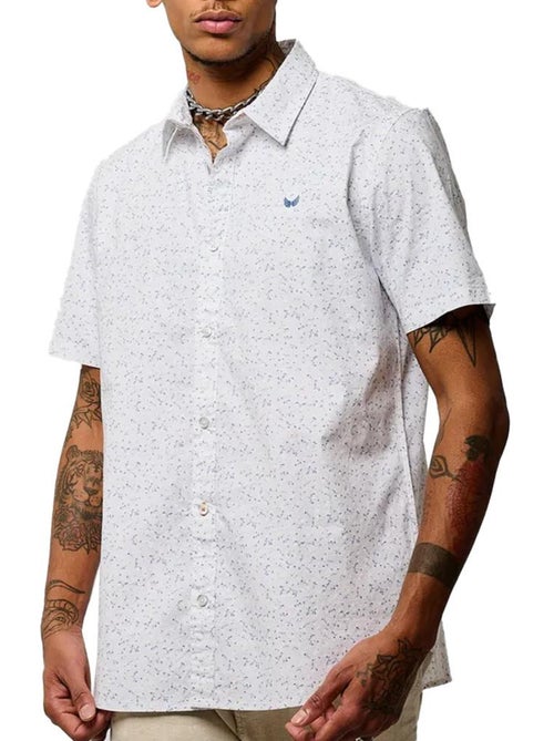 Camisa de homem kaporal bey branca/azul - Kiabi Camisa de homem kaporal bey branca/azul - Kiabi