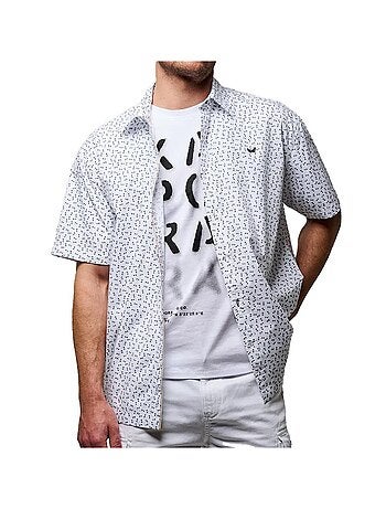Camisa de Homem Kaporal BLOCK Branca/Azul-Marinho