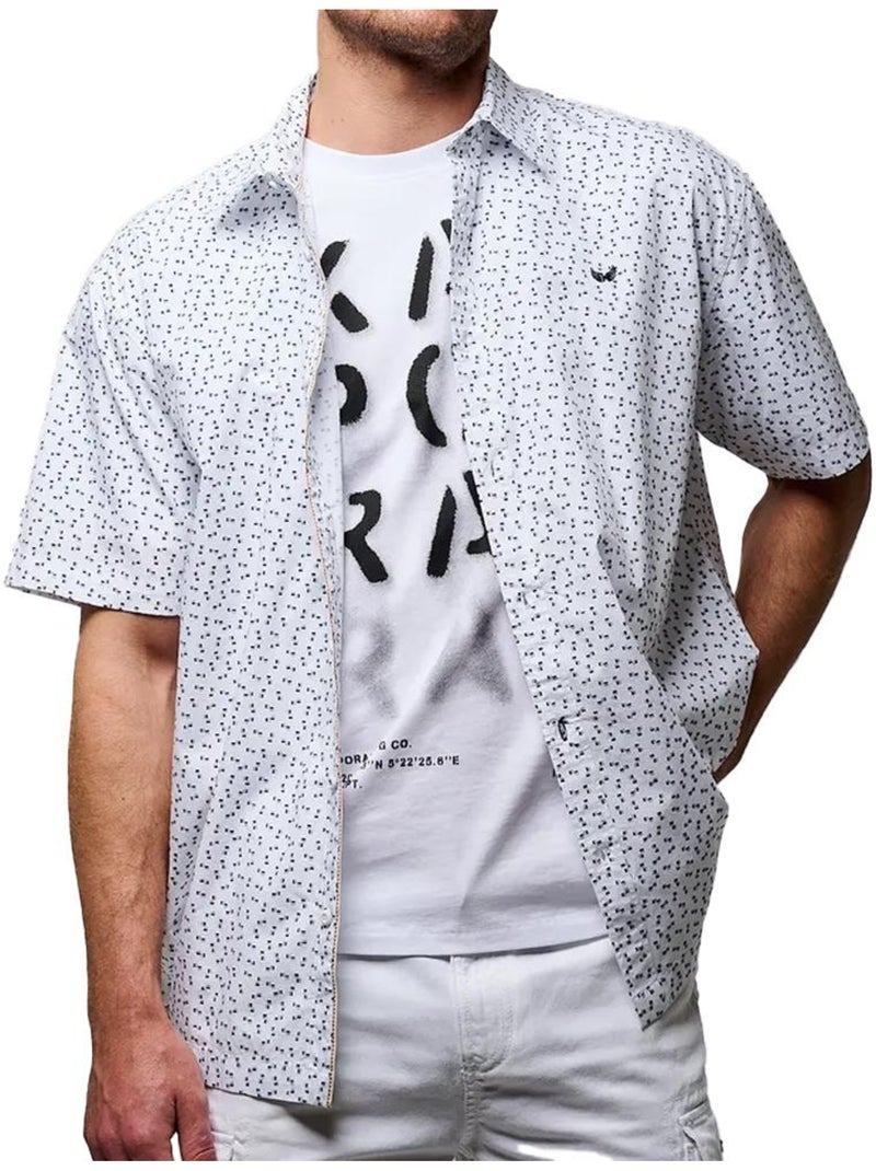 Camisa de Homem Kaporal BLOCK Branca/Azul-Marinho Branco - Kiabi