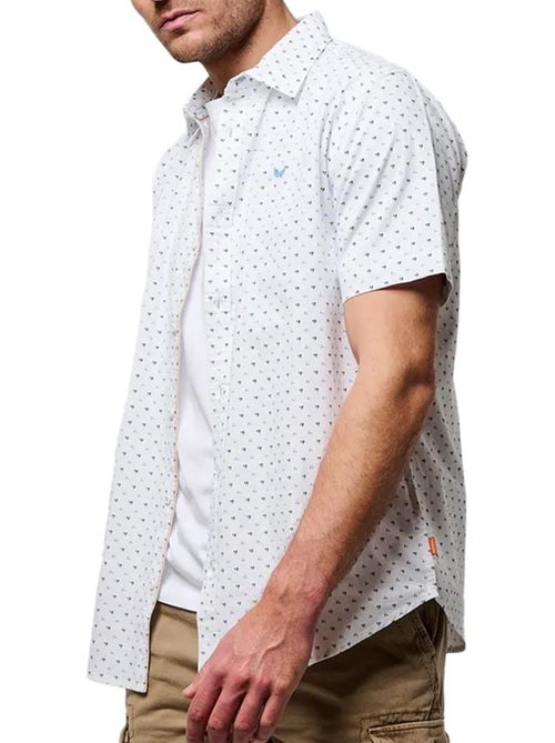 Camisa de homem kaporal bobs branca/azul - Kiabi Camisa de homem kaporal bobs branca/azul - Kiabi