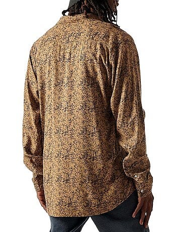 Camisa de Homem Kaporal CEBU Camel/Azul-Marinho