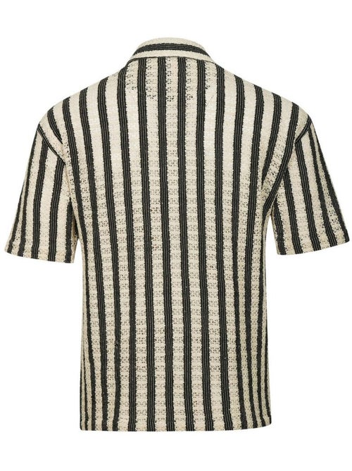 Camisa de homem kaporal troy bege/preto com riscas - Kiabi Camisa de homem kaporal troy bege/preto com riscas - Kiabi