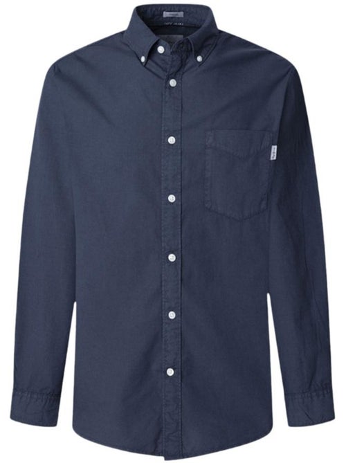 Camisa de Homem Pepe Jeans Arnold Azul-Marinho - Kiabi Camisa de Homem Pepe Jeans Arnold Azul-Marinho - Kiabi