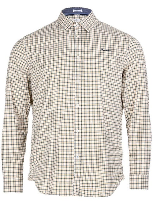 Camisa de Homem Pepe Jeans Fleetwood aos Quadrados Branca/Amarela/Azul-Marinho - Kiabi Camisa de Homem Pepe Jeans Fleetwood aos Quadrados Branca/Amarela/Azul-Marinho - Kiabi