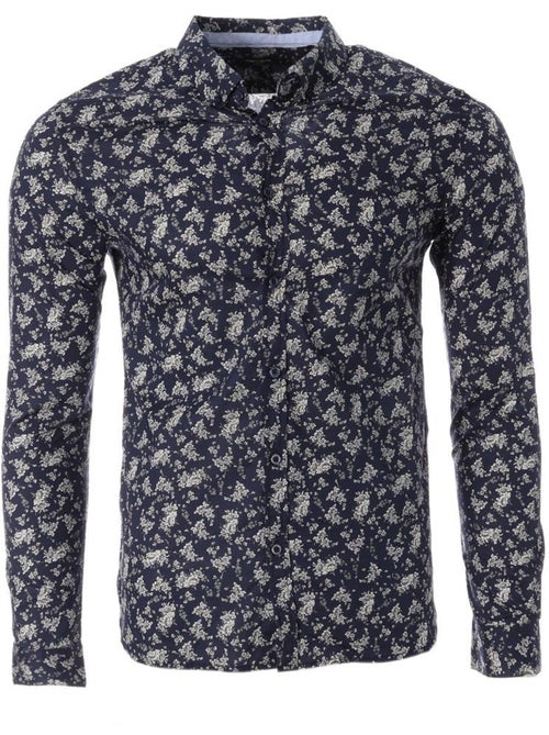 Camisa de Homem Teddy Smith Carton com Padrão Marinho - Kiabi Camisa de Homem Teddy Smith Carton com Padrão Marinho - Kiabi