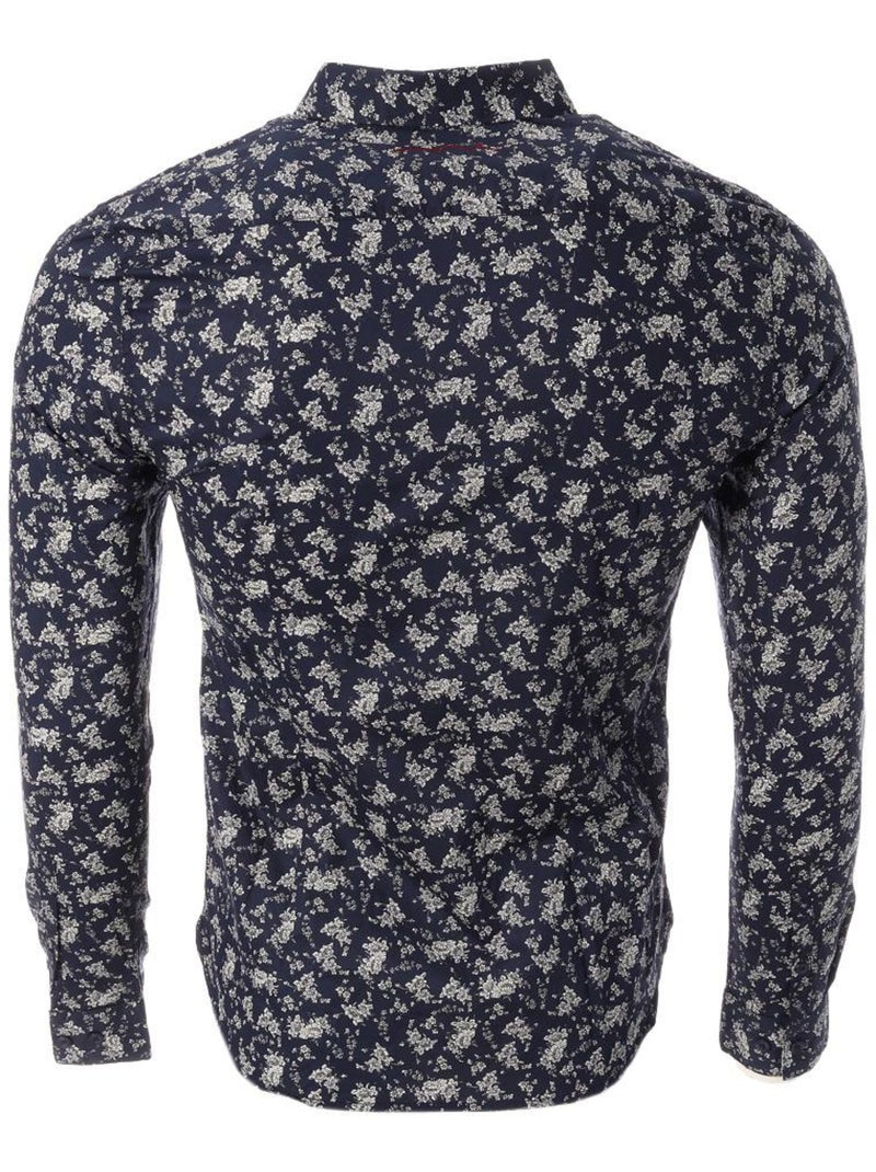 Camisa de Homem Teddy Smith Carton com Padrão Marinho Azul-marinho - Kiabi