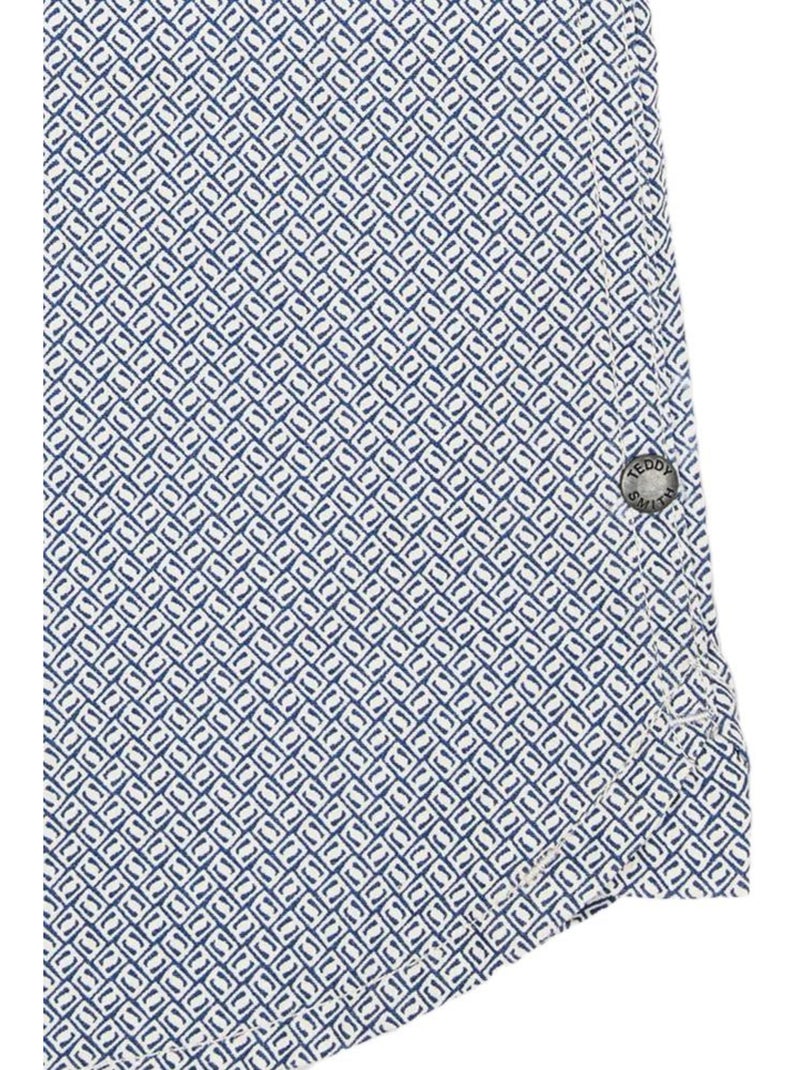 Camisa de Homem Teddy Smith Cut Azul com Padrões 10711556D Azul - Kiabi