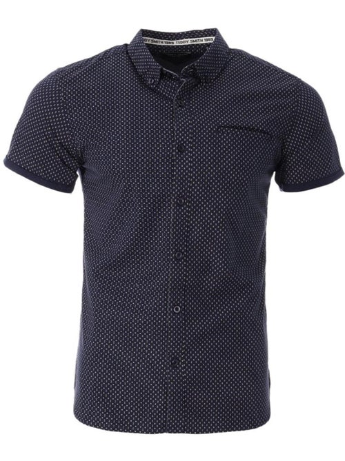 Camisa de Homem Teddy Smith Cut MC 10711556D com Padrão Marinho - Kiabi Camisa de Homem Teddy Smith Cut MC 10711556D com Padrão Marinho - Kiabi
