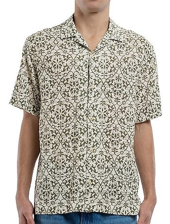 Camisa de homem teddy smith raymond bege/caqui