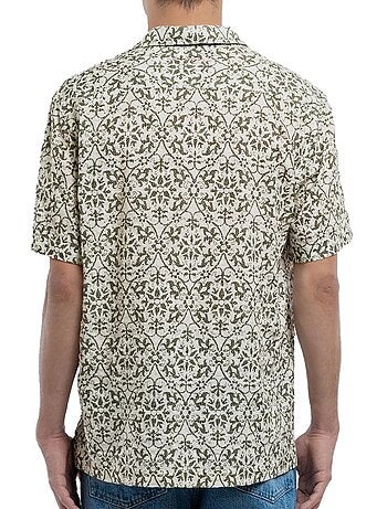 Camisa de homem teddy smith raymond bege/caqui