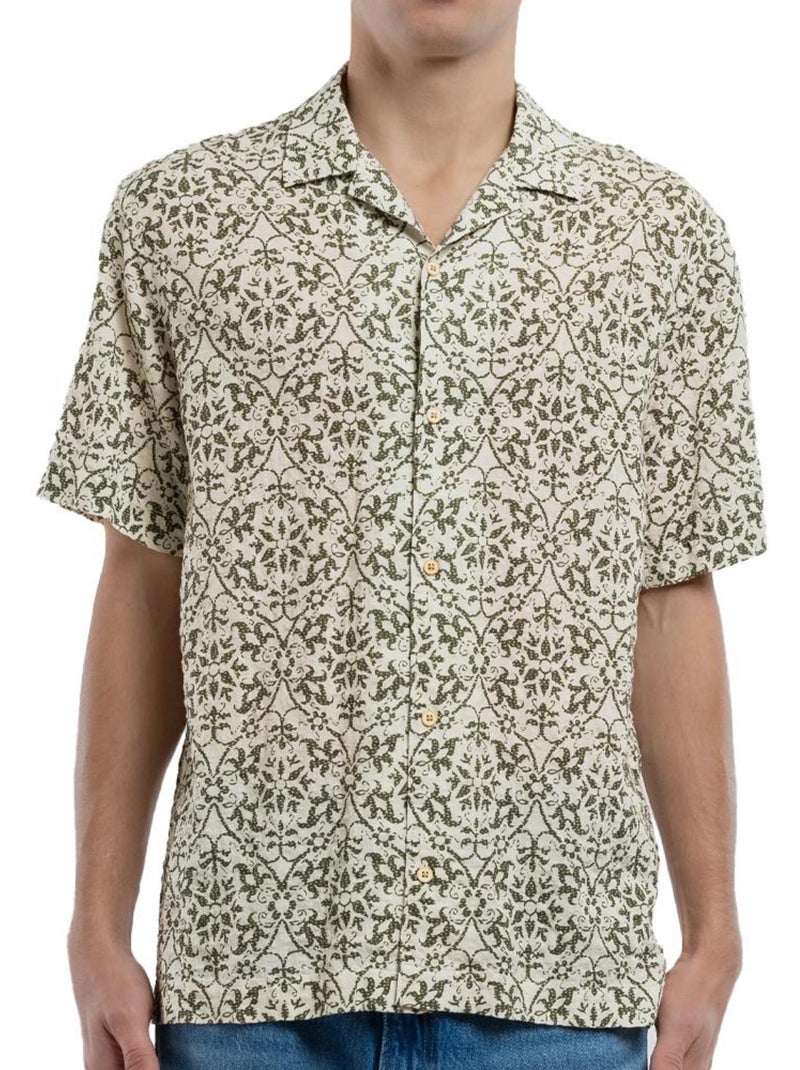 Camisa de homem teddy smith raymond bege/caqui Verde cáqui claro - Kiabi