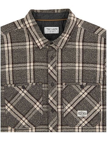 Camisa de homem teddy smith xadrez castanha 10716621d