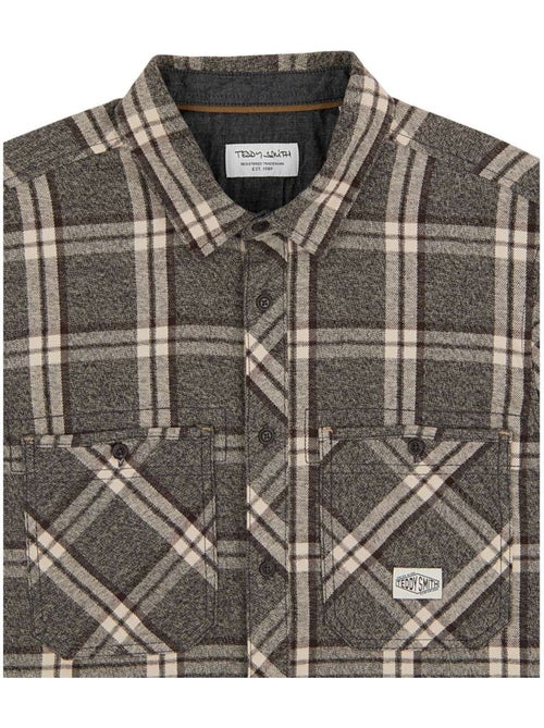 Camisa de Homem Teddy Smith Xadrez Castanha 10716621D - Kiabi Camisa de Homem Teddy Smith Xadrez Castanha 10716621D - Kiabi