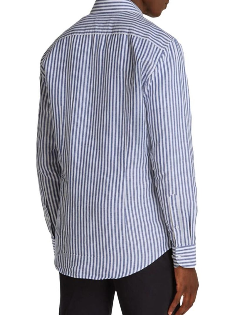 Camisa de homem tommy hilfiger bengal azul/branca Branco - Kiabi