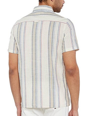 Camisa de homem tommy hilfiger com riscas brancas e azuis