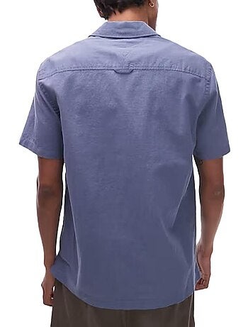 Camisa de Homem Tommy Hilfiger em Linho com Gola Cubana Aruba