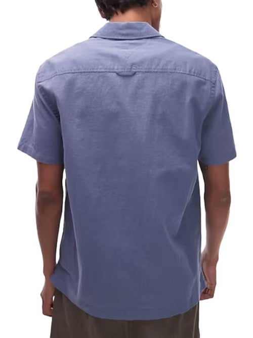 Camisa de Homem Tommy Hilfiger em Linho com Gola Cubana Aruba - Kiabi