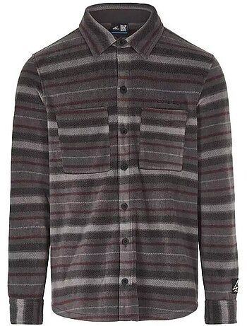 Camisa de Lã O'Neill Superfleece Cinzenta e Bordô para Homem