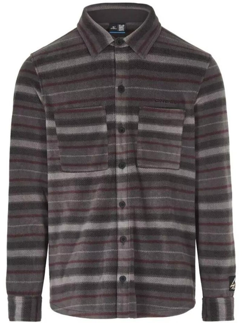 Camisa de Lã O'Neill Superfleece Cinzenta e Bordô para Homem Cinza-prateado - Kiabi