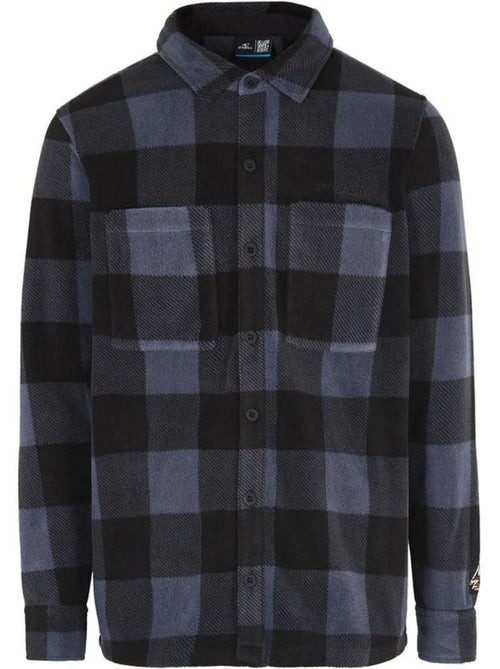 Camisa de lã o'neill superfleece para homem - preto/azul marinho - Kiabi