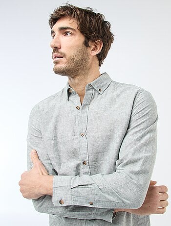 Camisa de linho misto