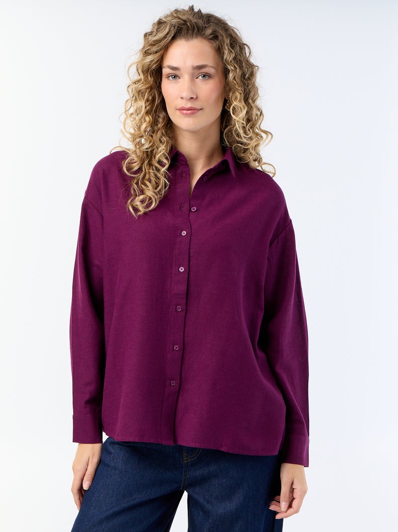 Camisa de linho misto Violeta - Kiabi