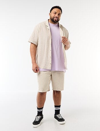 Camisa de linho misturado