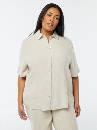 Camisa de linho misturado