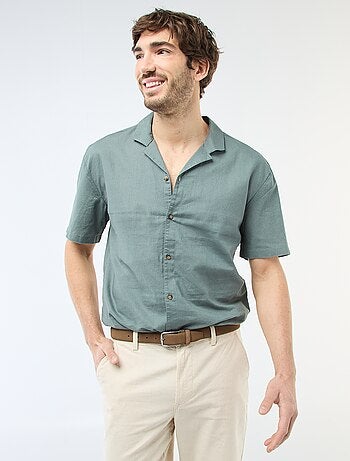 Camisa de linho misturado