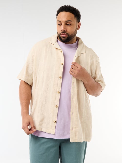 Camisa de malha fantasia de manga curta - Kiabi