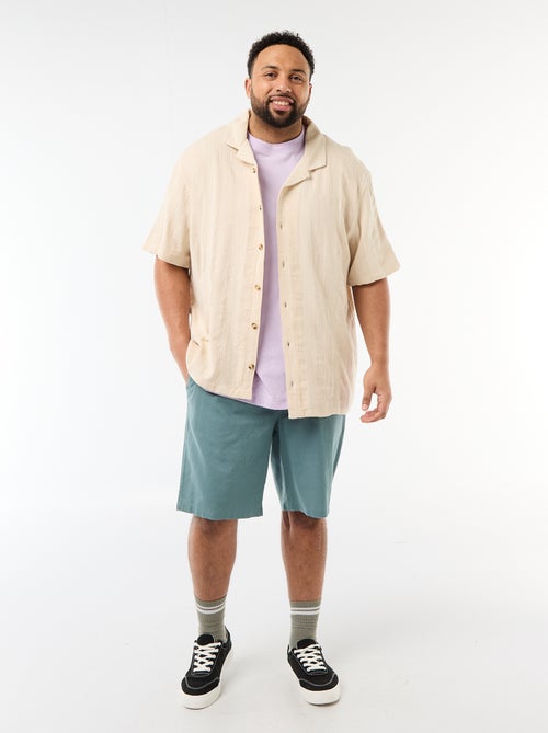 Camisa de malha fantasia de manga curta - Kiabi