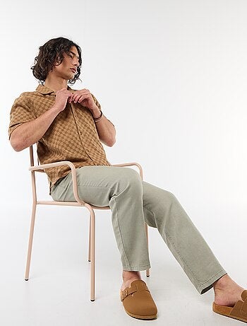 Camisa de malha fantasia de manga curta