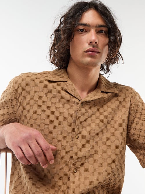 Camisa de malha fantasia de manga curta - Kiabi