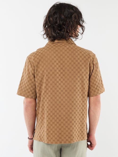 Camisa de malha fantasia de manga curta - Kiabi