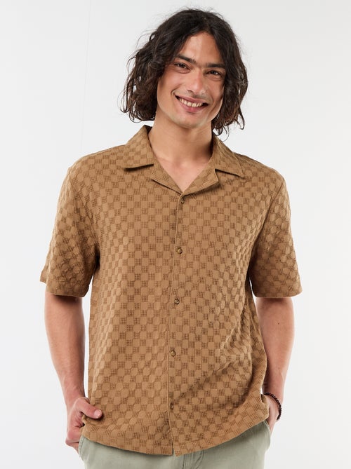 Camisa de malha fantasia de manga curta - Kiabi