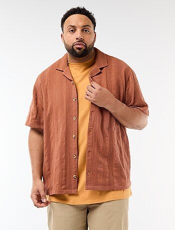 Camisa de malha fantasia de manga curta