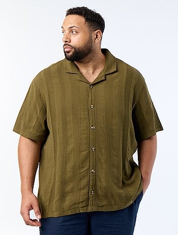 Camisa de malha fantasia de manga curta