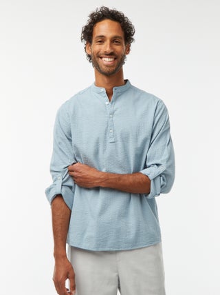 Camisa de malha gofrada