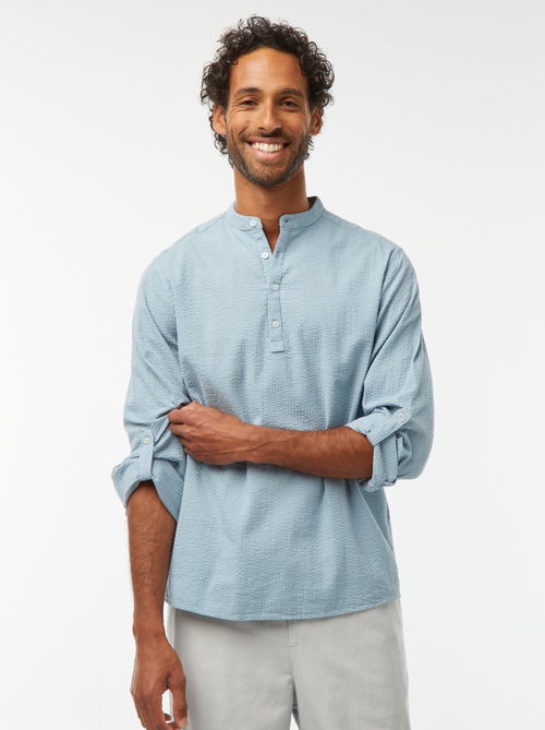 Camisa de malha gofrada - Kiabi