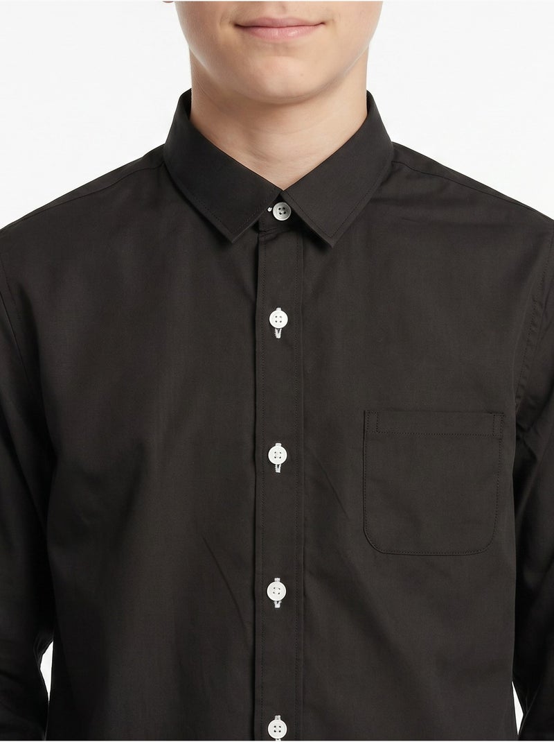 Camisa de manga comprida - Yves Enzo Preto - Kiabi