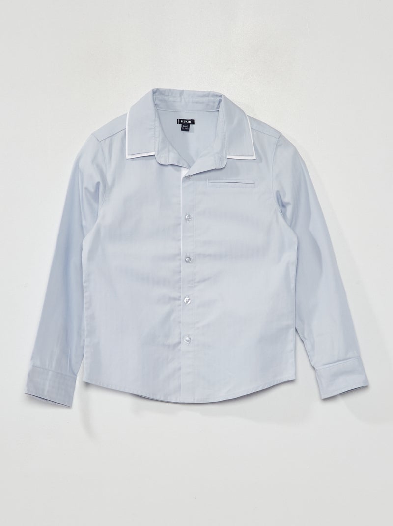 Camisa de manga comprida AZUL - Kiabi